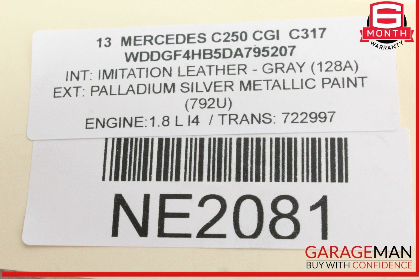 08-14 Mercedes W204 C250 CGI Front Right Bumper Reinforcement Impact Bar Bracket