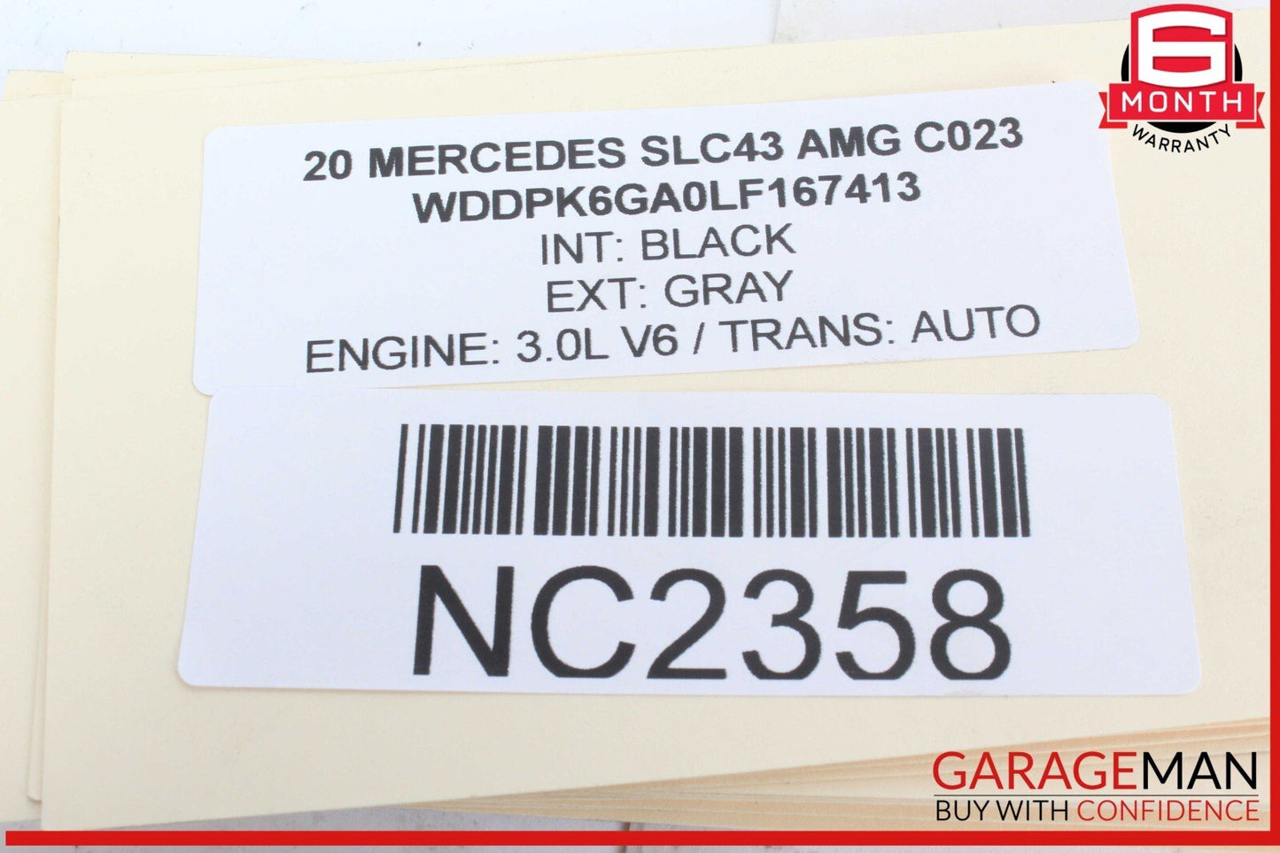 17-20 Mercedes R172 SLC43 AMG SLC300 Rear Left and Right Side Coil Spring Set