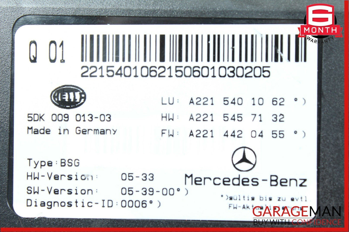 07-13 Mercedes W221 S550 CL63 AMG Electric Power Supply Control Fuse Box OEM