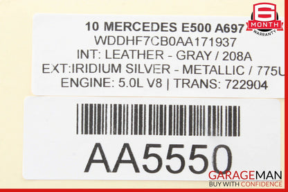 08-11 Mercedes W212 E500 C300 C63 AMG Rear Left Side Door Lock Latch Actuator