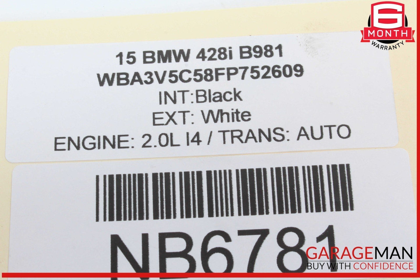 07-20 BMW 428i 328i M3 Convertible Right Side Cylinder Roof Tray OEM