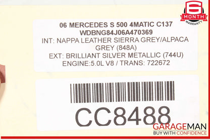 00-06 Mercedes W220 S500 CL500 Engine Cooling Radiator AC A/C Condenser Assy