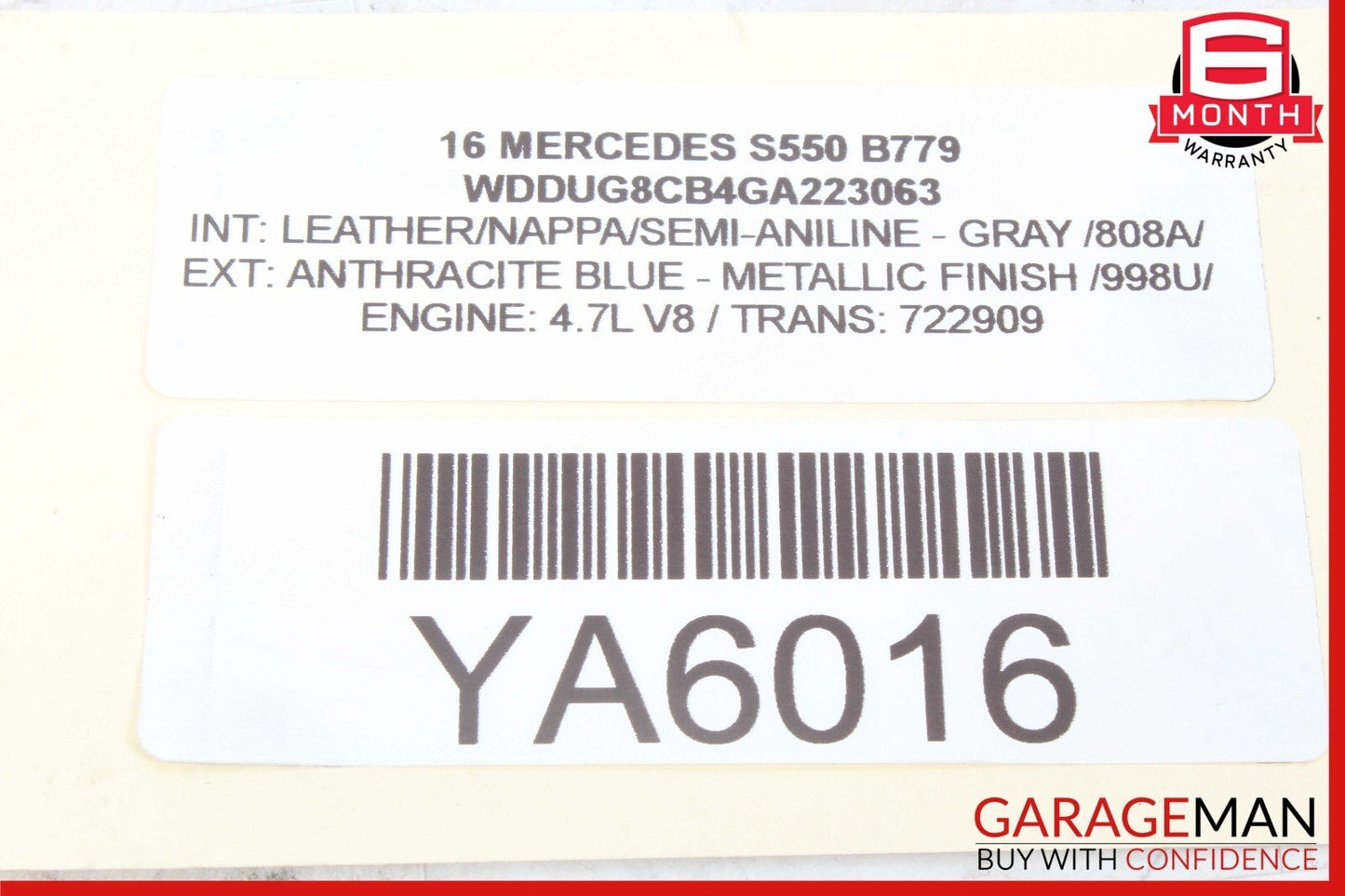 14-20 Mercedes W222 S550 S560 Rear Right Side Suspension Center Control Arm OEM