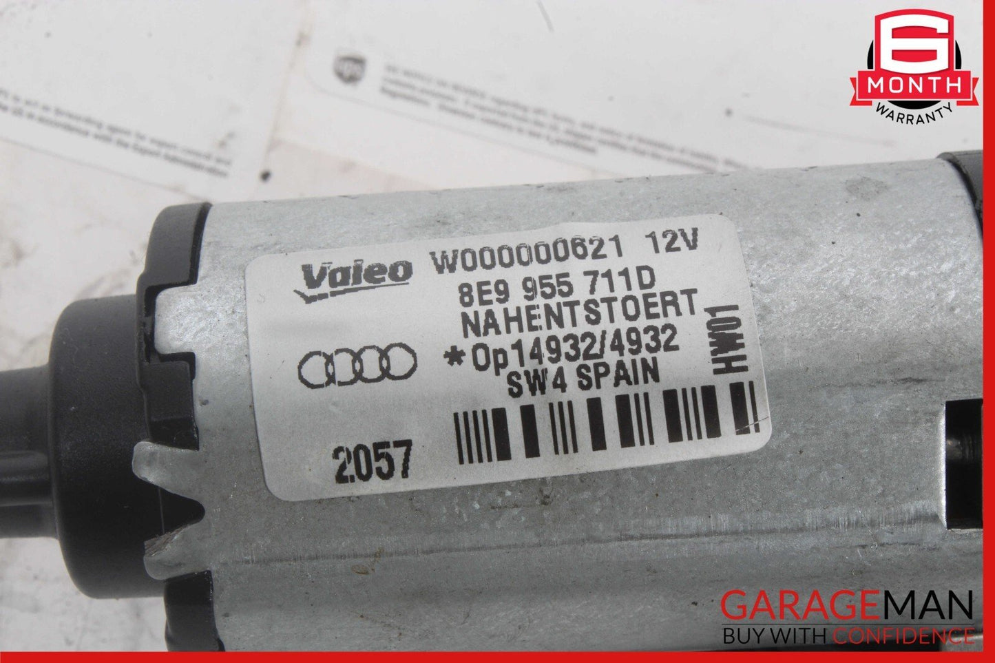 07-09 Audi Q7 4L Rear Trunk Lid / Hatch Windshield Wiper Motor 8E9955711D OEM