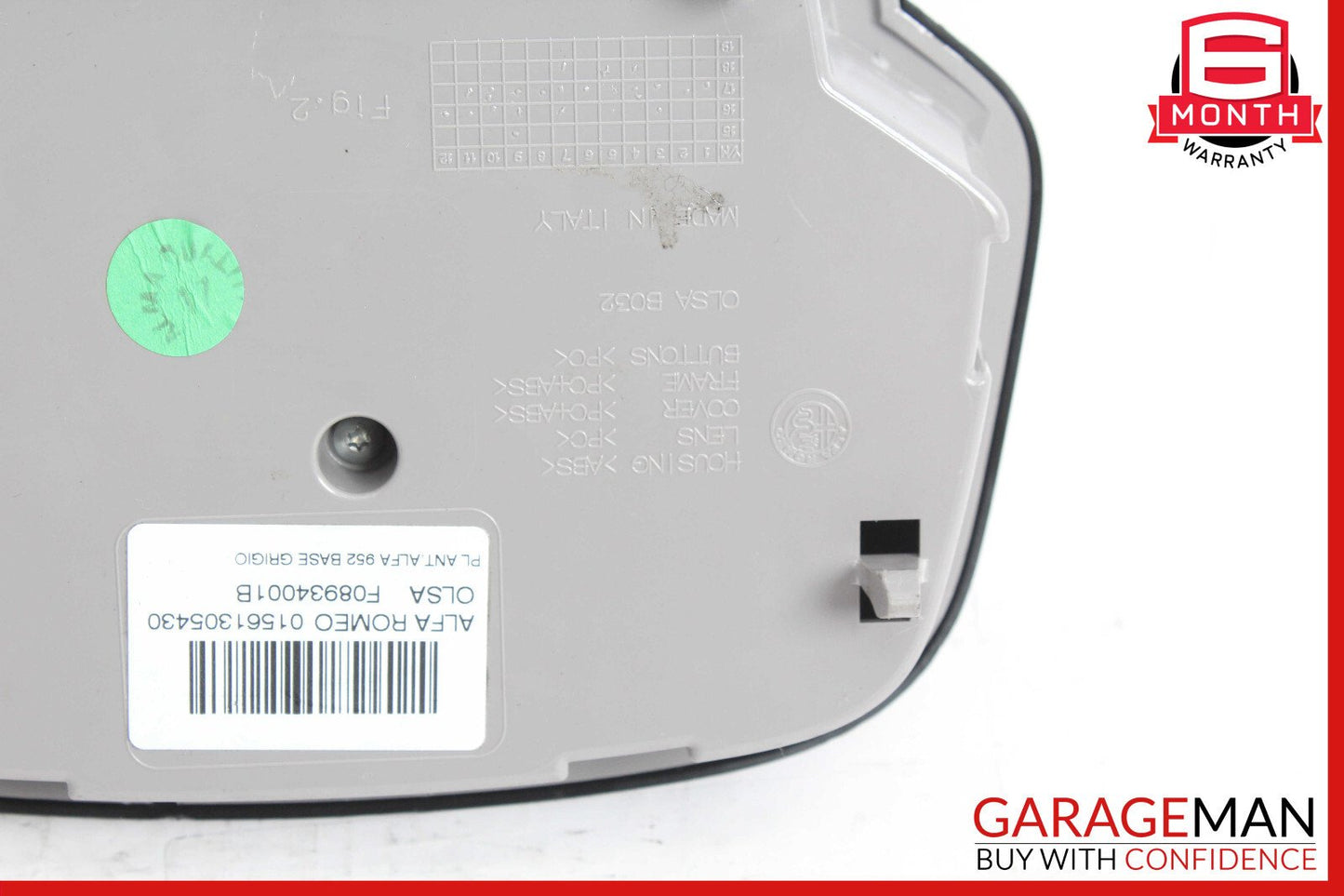 17-22 Alfa Romeo Giulia Overhead Dome Light Lamp Switch OEM