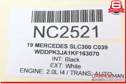 12-20 Mercedes R172 SLC300 Rear Left Convertible Trunk Lift Assist Cylinder