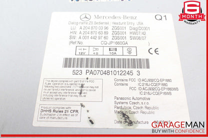 08-11 Mercedes W204 C300 C350 Navigation Command Head Unit DVD CD Audio OEM
