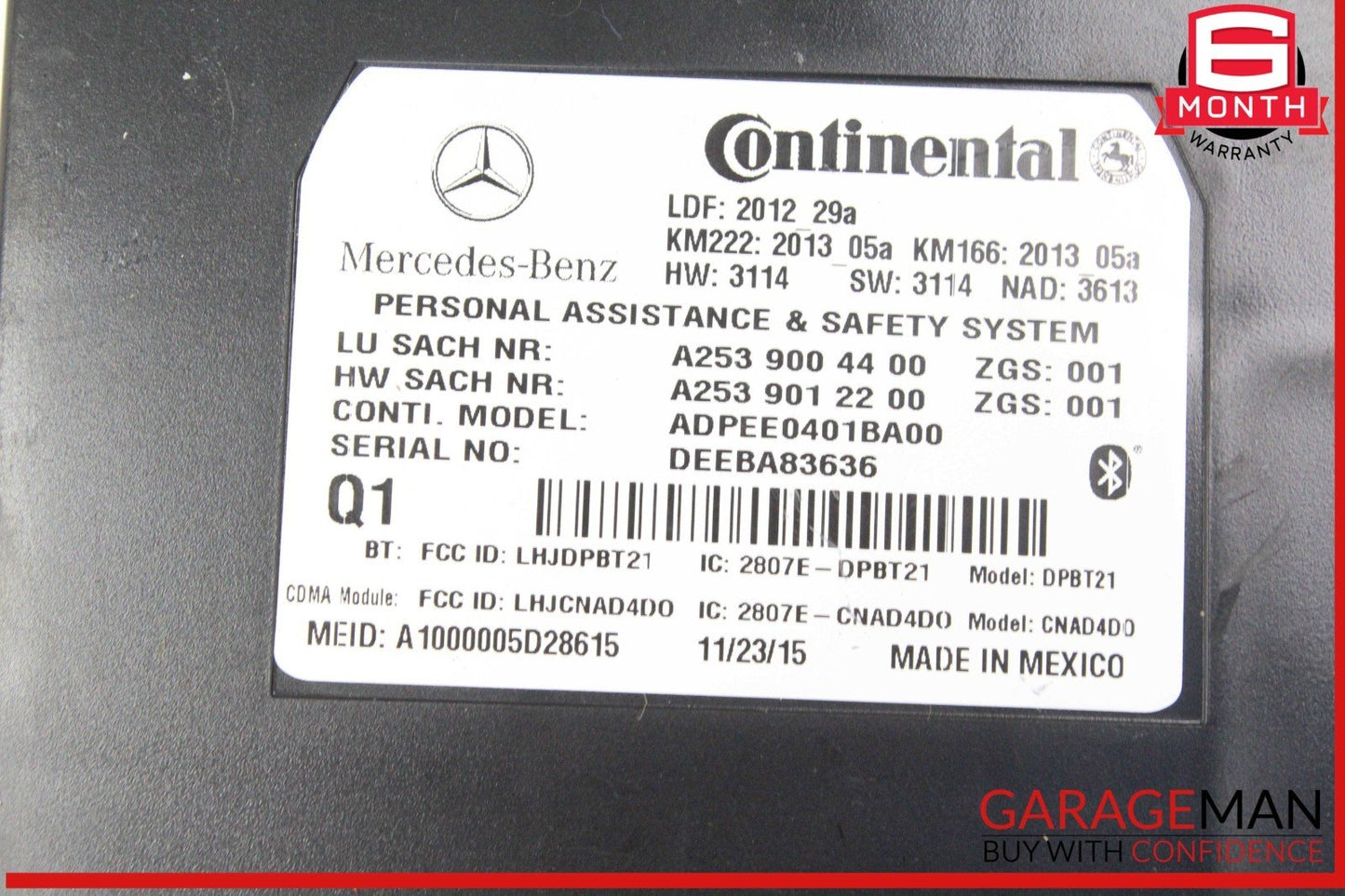 12-20 Mercedes W205 C300 SL400 GLA250 Communication Control Module Unit OEM