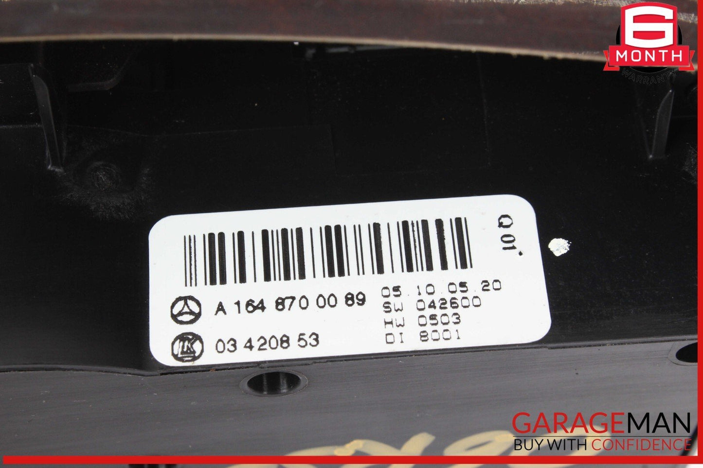 06-08 Mercedes W251 R500 4MATIC R320 R350 Rear AC A/C Temperature Control Switch