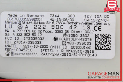 2014-2020 Mercedes-Benz C300 W205 Keyless Go Entry Control Module 2229004213