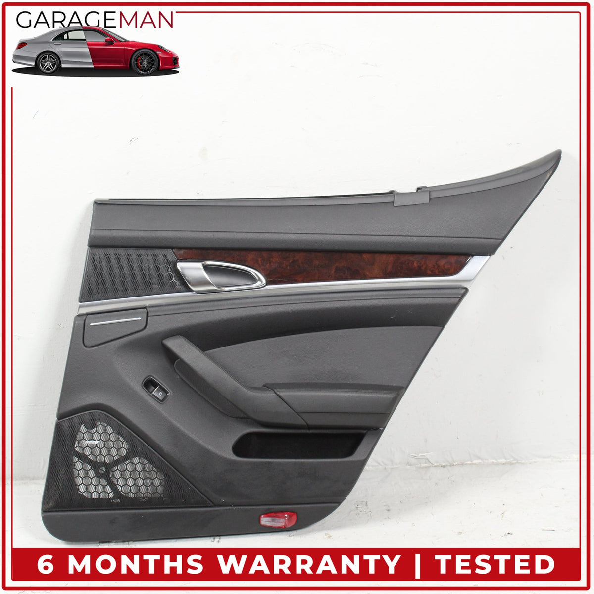 2010-2016 Porsche Panamera 970 Rear Right Side Interior Door Trim Panel OEM