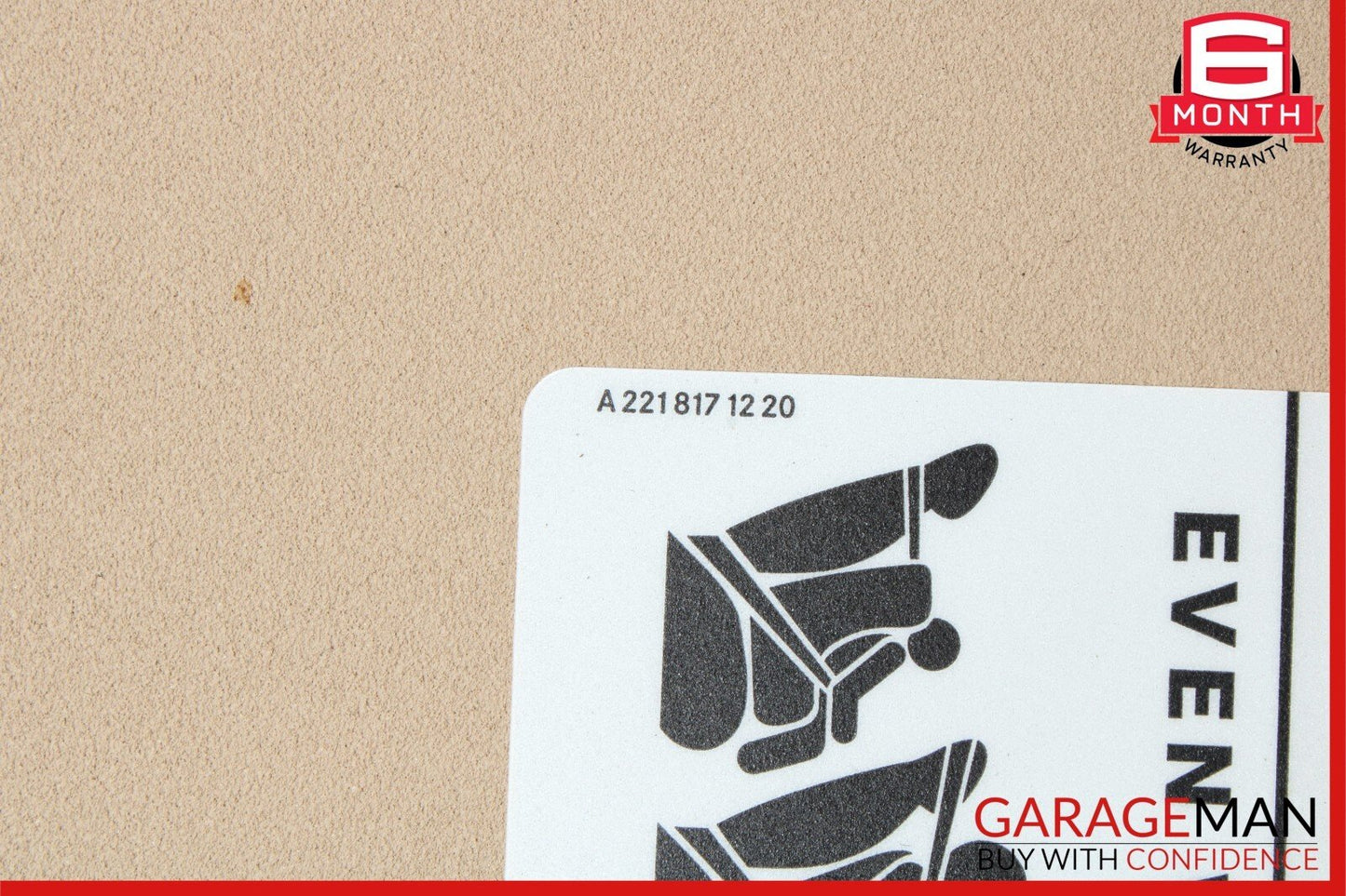 06-08 Mercedes W251 R350 R500 Front Right Side Sun Visor Sun Shade OEM