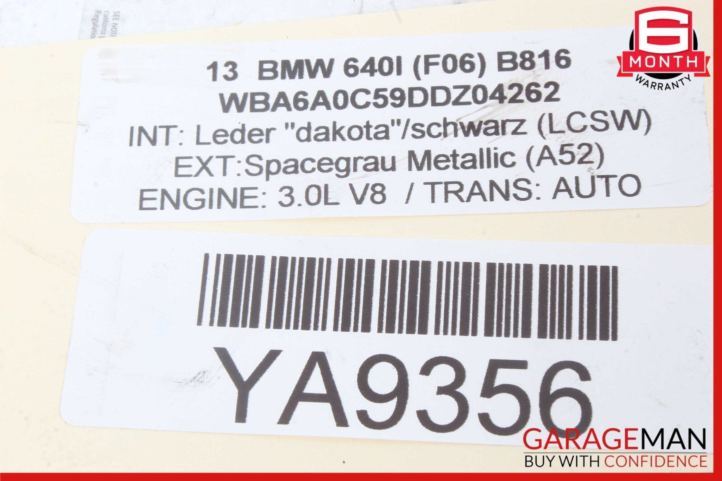 12-19 BMW F06 640i 650i Engine Throttle Body Housing OEM