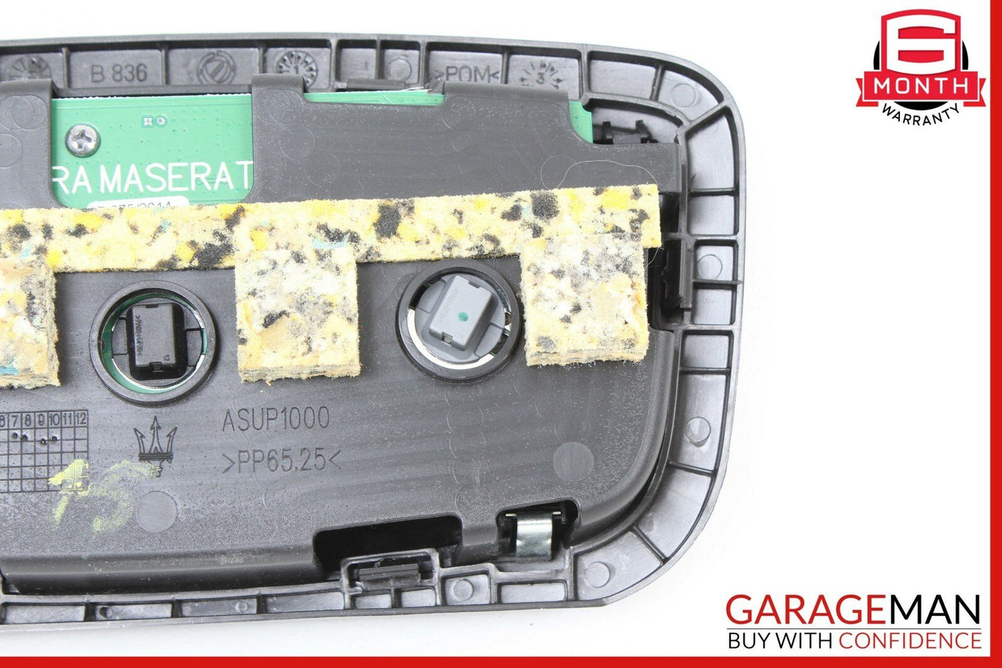 14-17 Maserati Ghibli Rear Overhead Dome Light Reading Lamp Module Black OEM