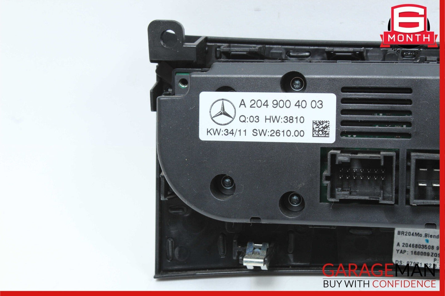 12-14 Mercedes W204 C250 C63 AMG AC A/C Heater Climate Control Trim Cover Assy