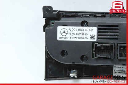 12-14 Mercedes W204 C250 C63 AMG AC A/C Heater Climate Control Trim Cover Assy