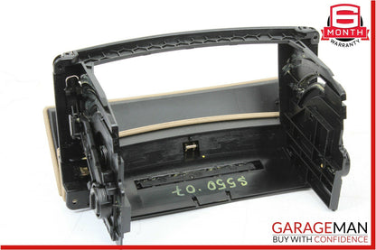 07-13 Mercedes W221 S450 S550 Center Console Dashboard CD Player Cover Brown