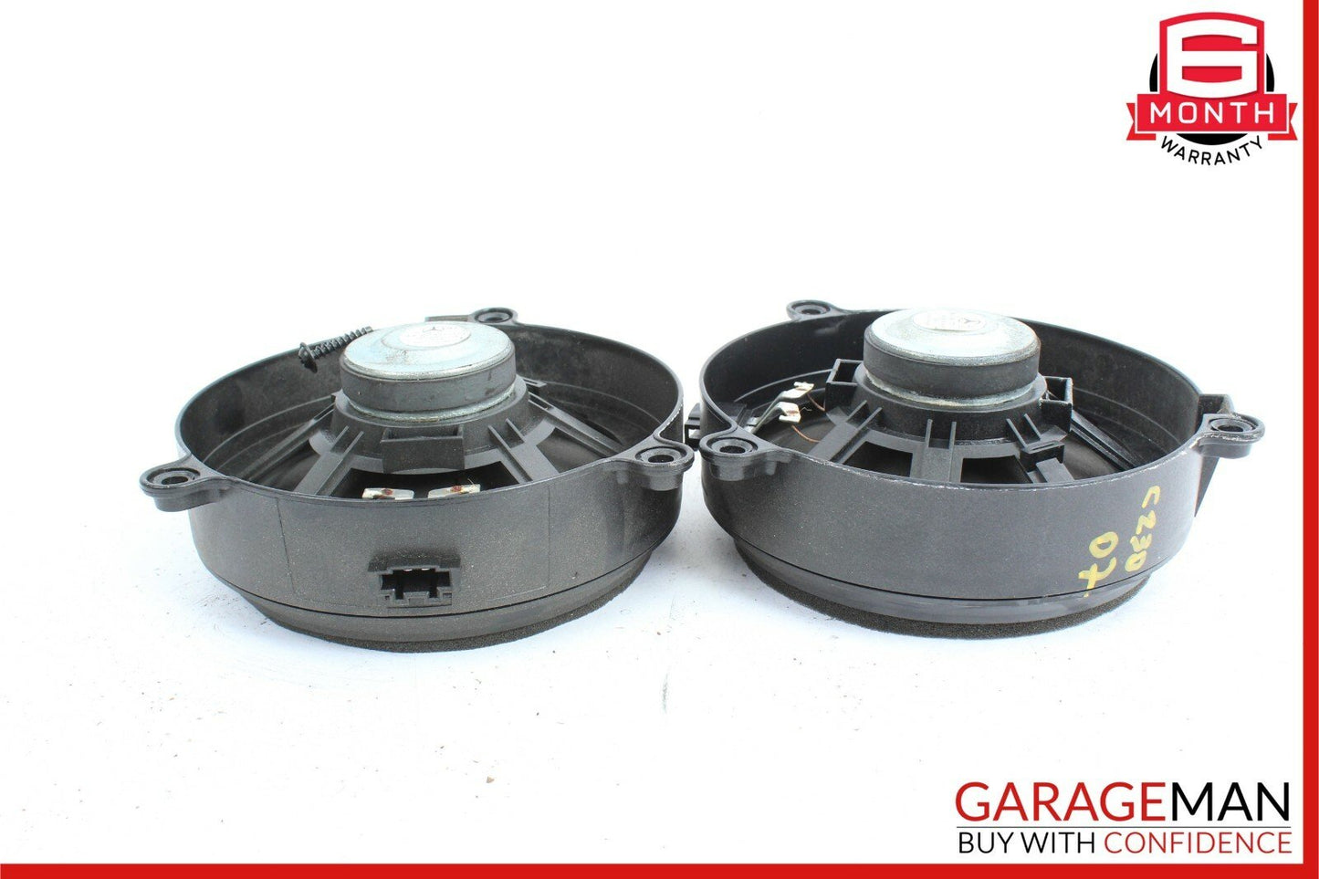 01-07 Mercedes W203 C230 Front Right & Left Side Door Sound Audio Speakers Set
