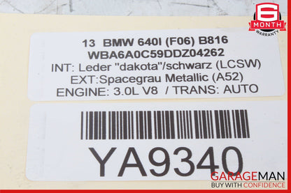 09-19 BMW F06 640i 550i Front Left Bumper Reinforcement Bracket 723196704 OEM