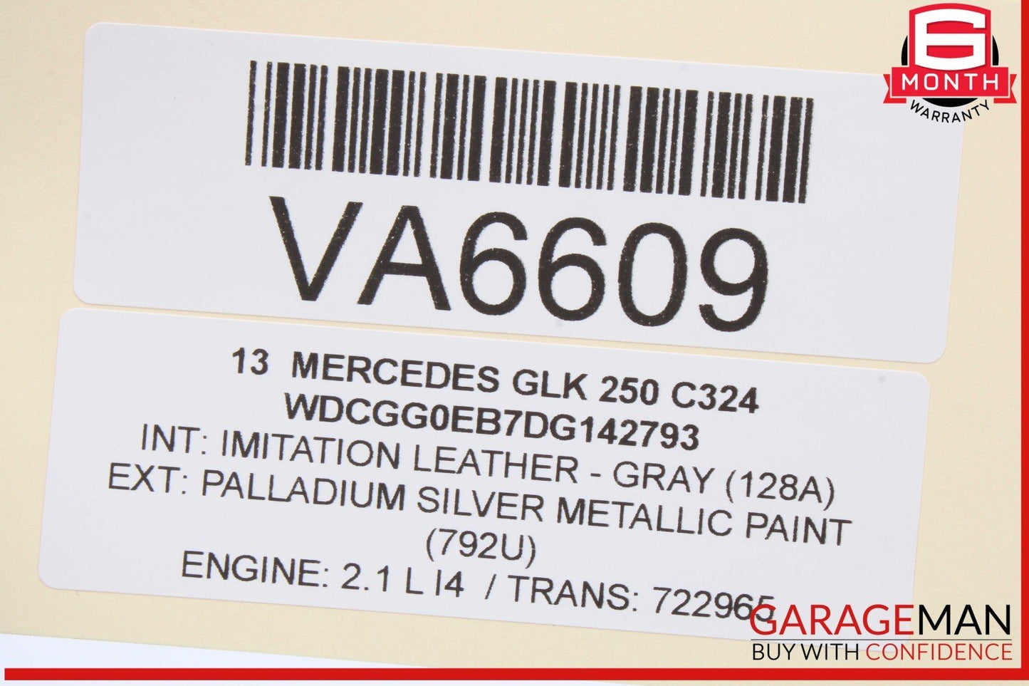 08-16 Mercedes X204 GLK250 GLK350 Rear Left Door Window Regulator Motor OEM
