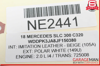 08-20 Mercedes R172 SLC300 E350 Front Right Side Door Control Module OEM