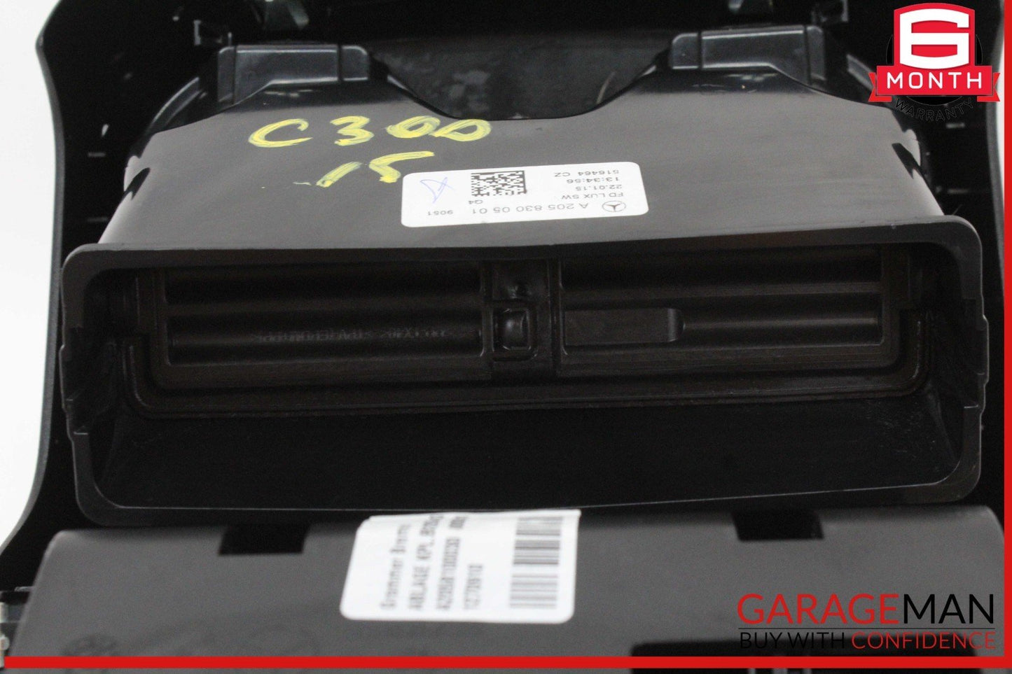 15-20 Mercedes W205 C300 Rear Center Console AC Air Vent Grille Trim Cover OEM