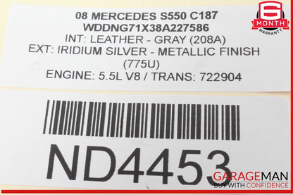 07-14 Mercedes W221 S550 Rear Left / Right Side Camber Strut Upper Control Arm