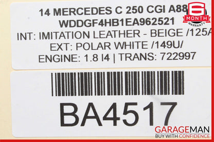 10-16 Mercedes W212 E500 E400 C300 C250 Interior Rear View Mirror Assembly Beige