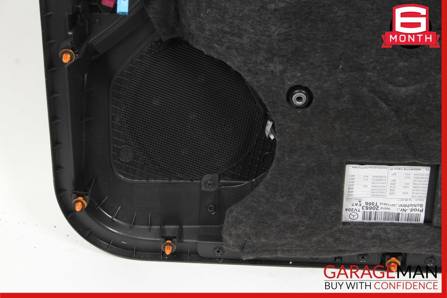 10-15 Mercedes X204 GLK350 Front Left Driver Side Interior Door Panel Assembly