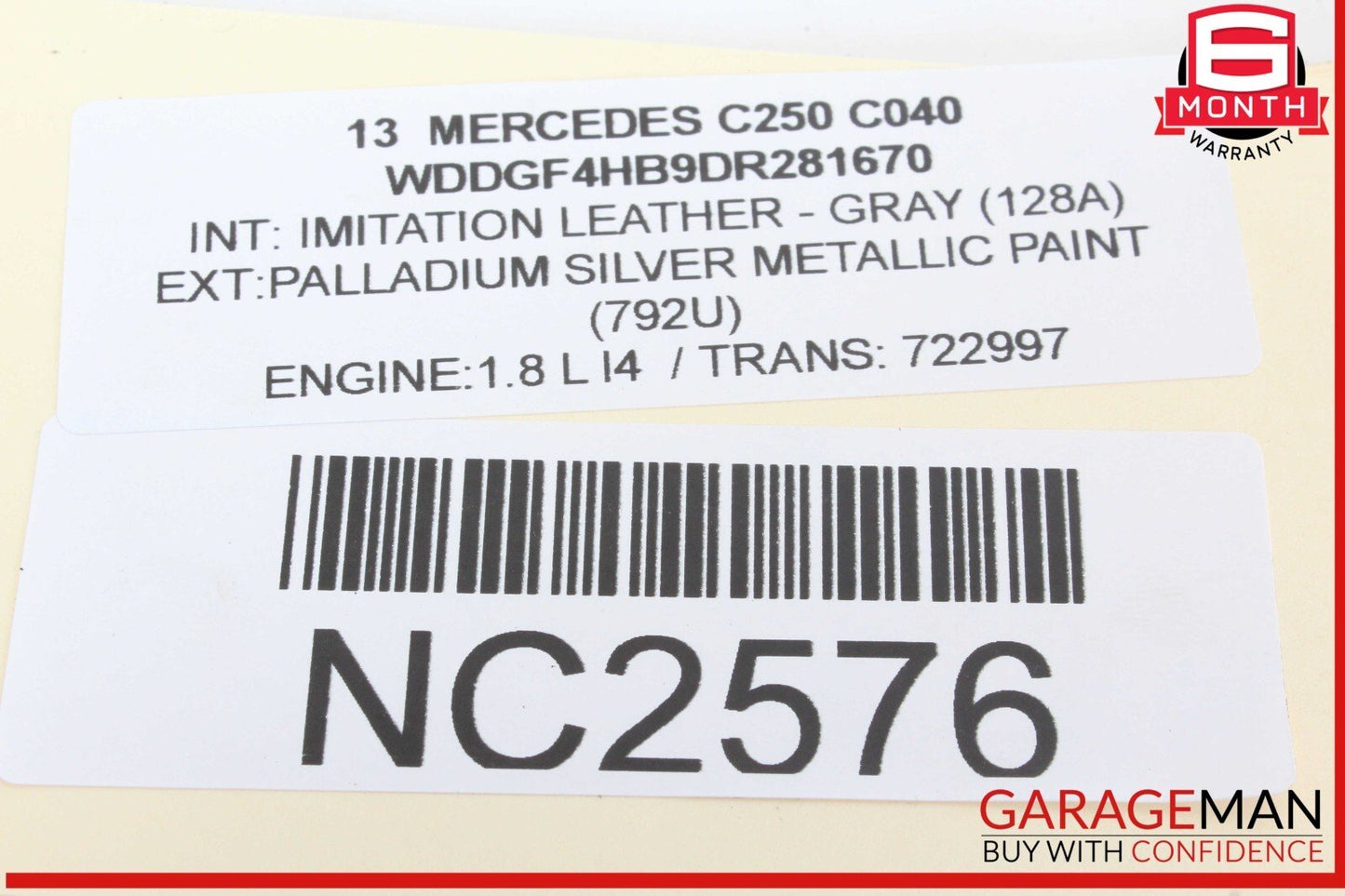 08-17 Mercedes W204 C250 C350 Trunk Lid Latch Lock Actuator 2047500185 OEM