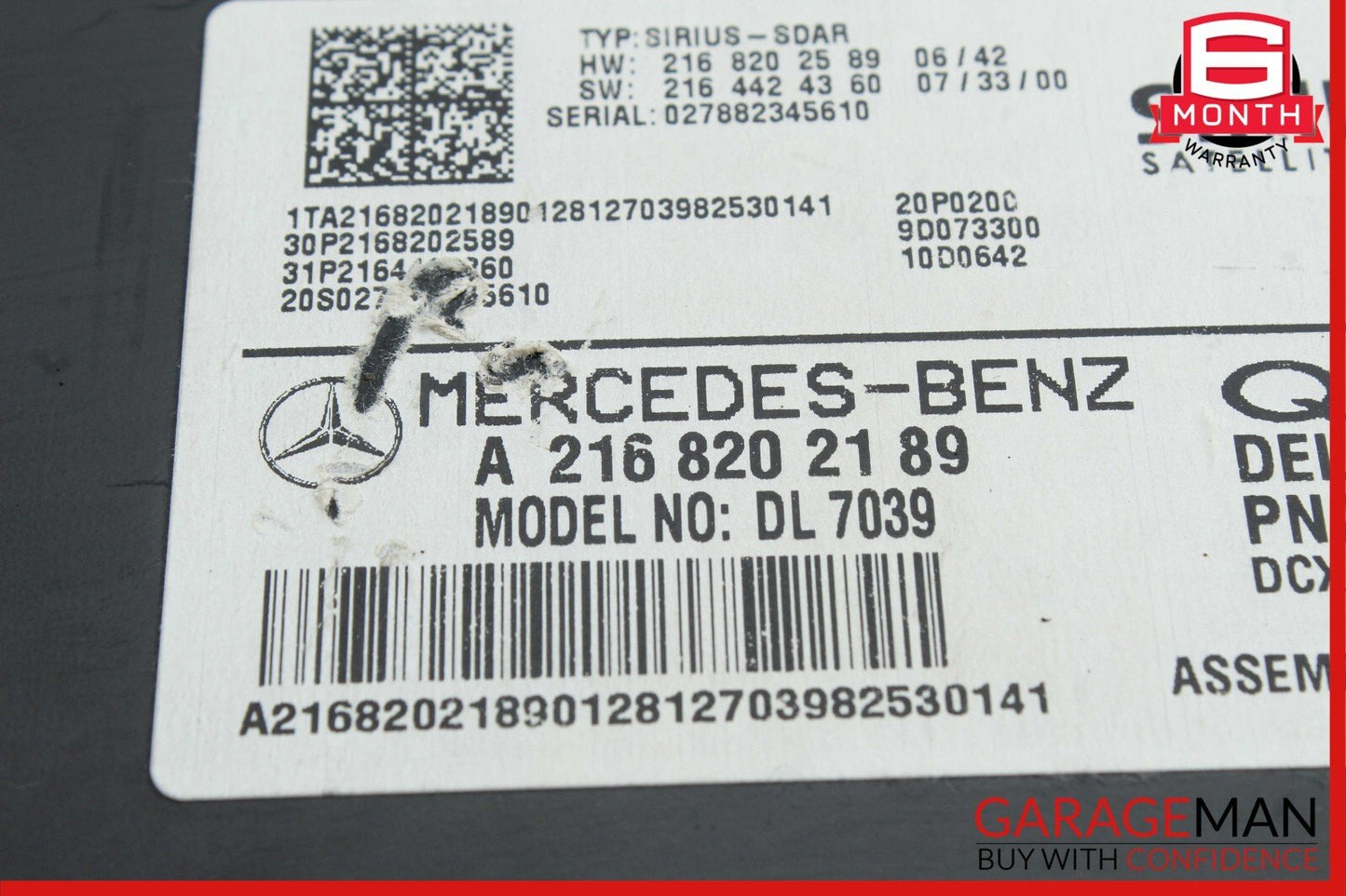 07-14 Mercedes W204 C300 C350 Sirius Satellite Radio Receiver Module Unit OEM