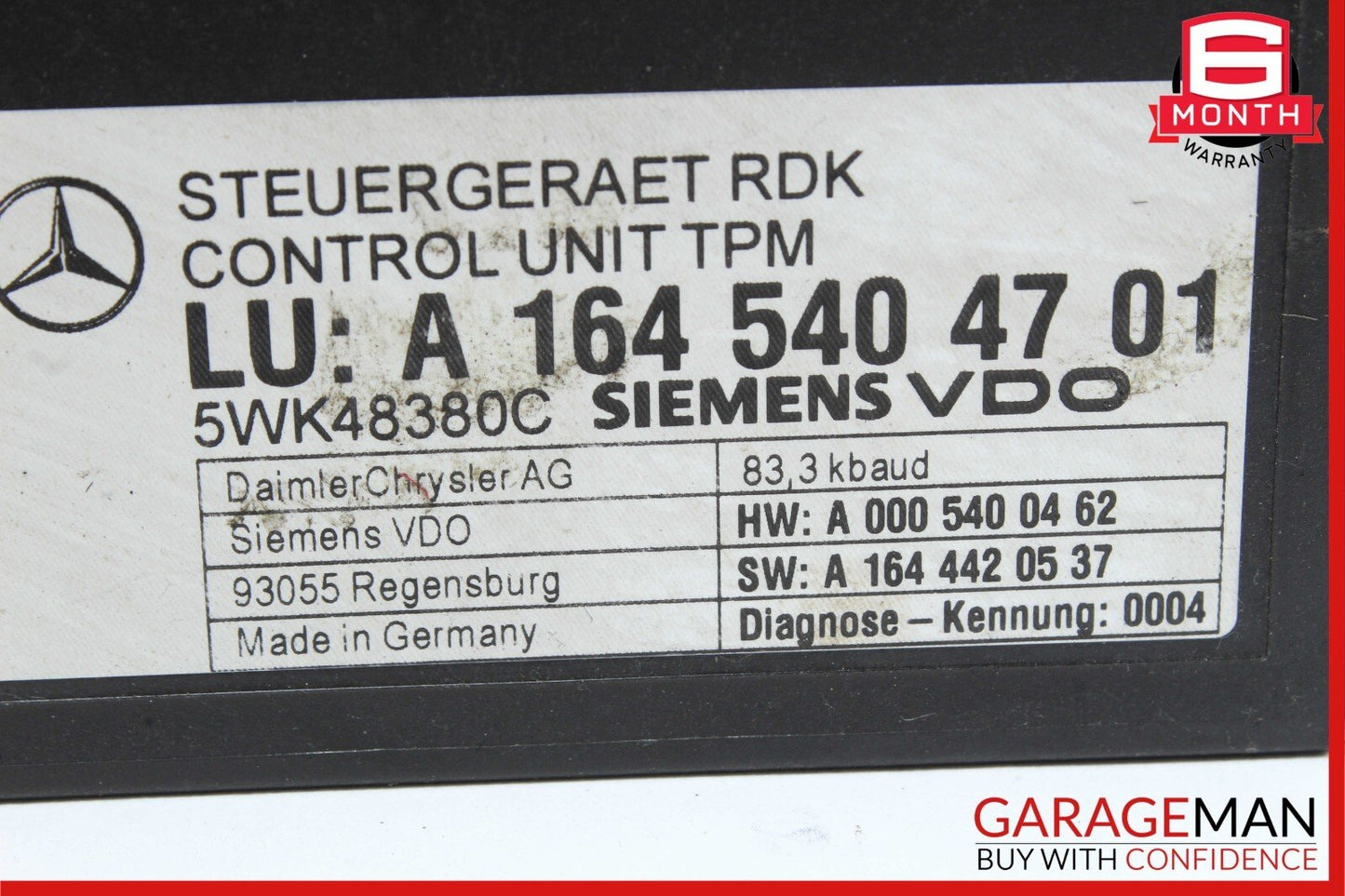 06-13 Mercedes W219 CLS550 CLS350 TPMS Tire Pressure Control Module Unit OEM