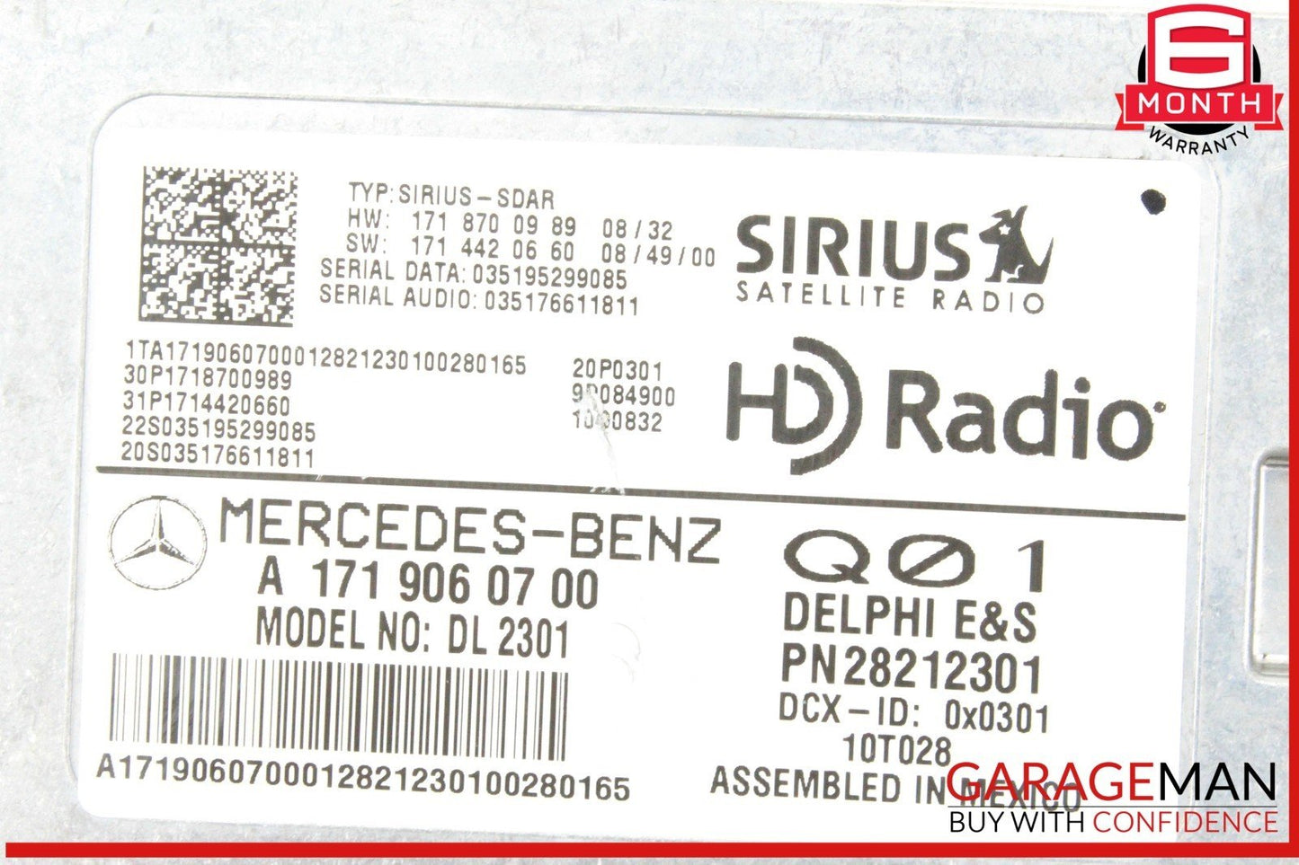 09-13 Mercedes X164 GL450 Sirius Satellite Radio Receiver 1719060700 OEM