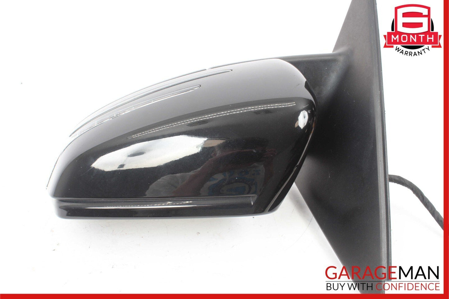 12-14 Mercedes W204 C300 Front Left Side Mirror Door Rear View Glass Black OEM