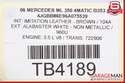 06-12 Mercedes W164 ML350 4MATIC Rear Left Side Half Drive Axle Shaft Driveshaft