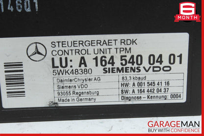 06-13 Mercedes GL450 E350 ML350 R350 TPMS Tire Pressure Control Module Unit OEM