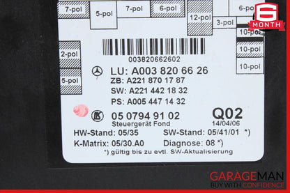 07-13 Mercedes W221 S550 S400 S63 Rear Right / Left  Door Control Module Unit