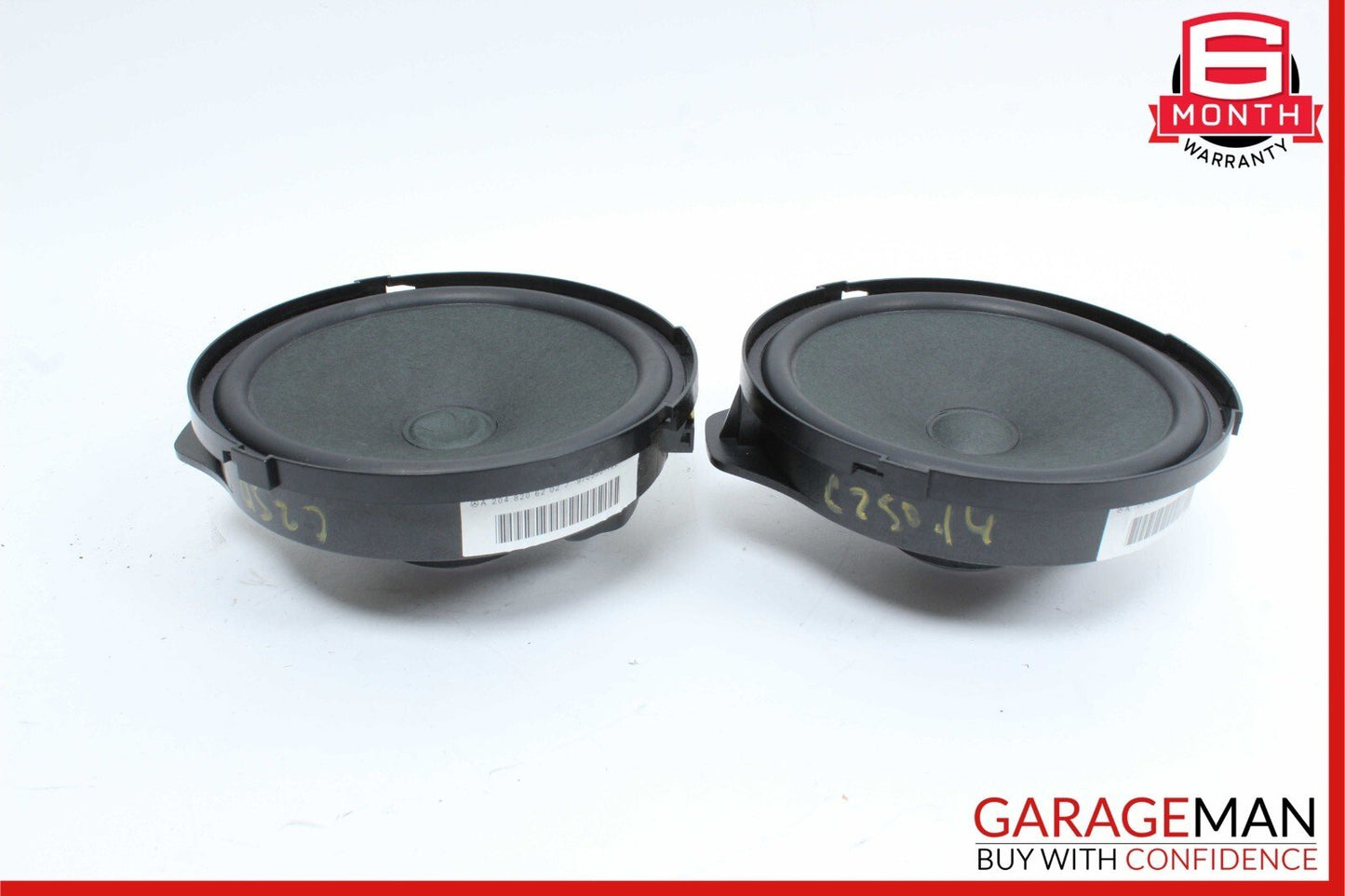 06-15 Mercedes W204 C250 C300 Rear Right & Left Side Door Sound Speakers Set OEM