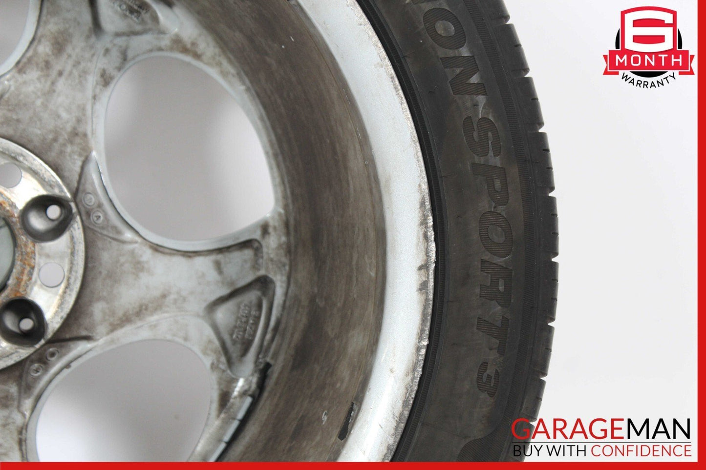 03-12 Mercedes R230 SL500 Rear Wheel Tire Rim 9.5Jx18H2 ET40 R18 2304011802 OEM