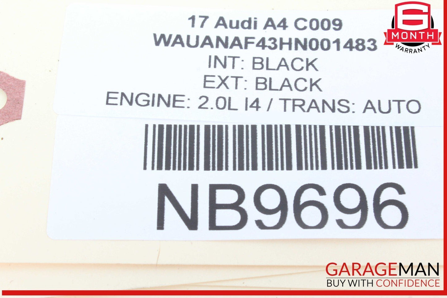 17-24 Audi A4 Rear Right Passenger Side Inner Tail Light Lamp 8W5945094A OEM