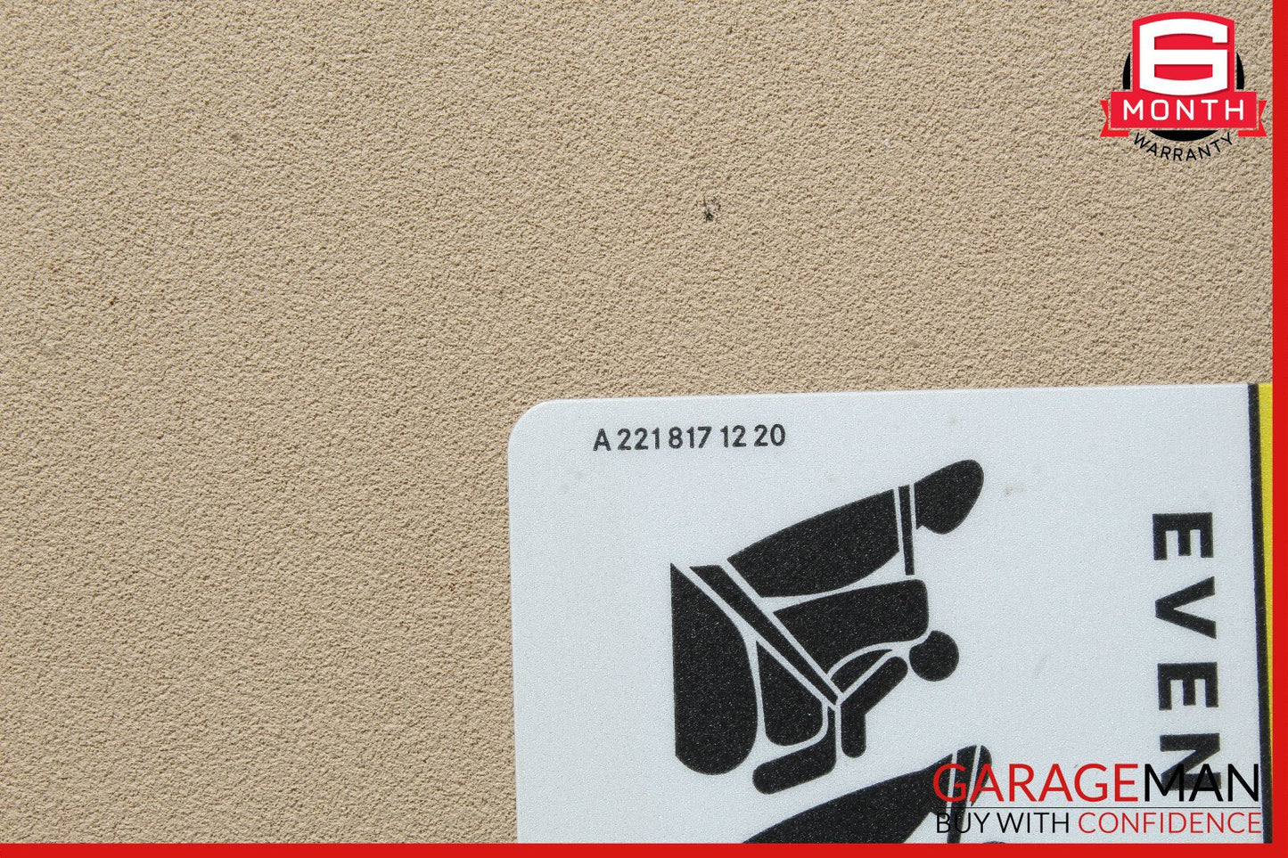 06-12 Mercedes X164 GL550 ML450 Sun Visor Sunvisor Right Side Brown OEM