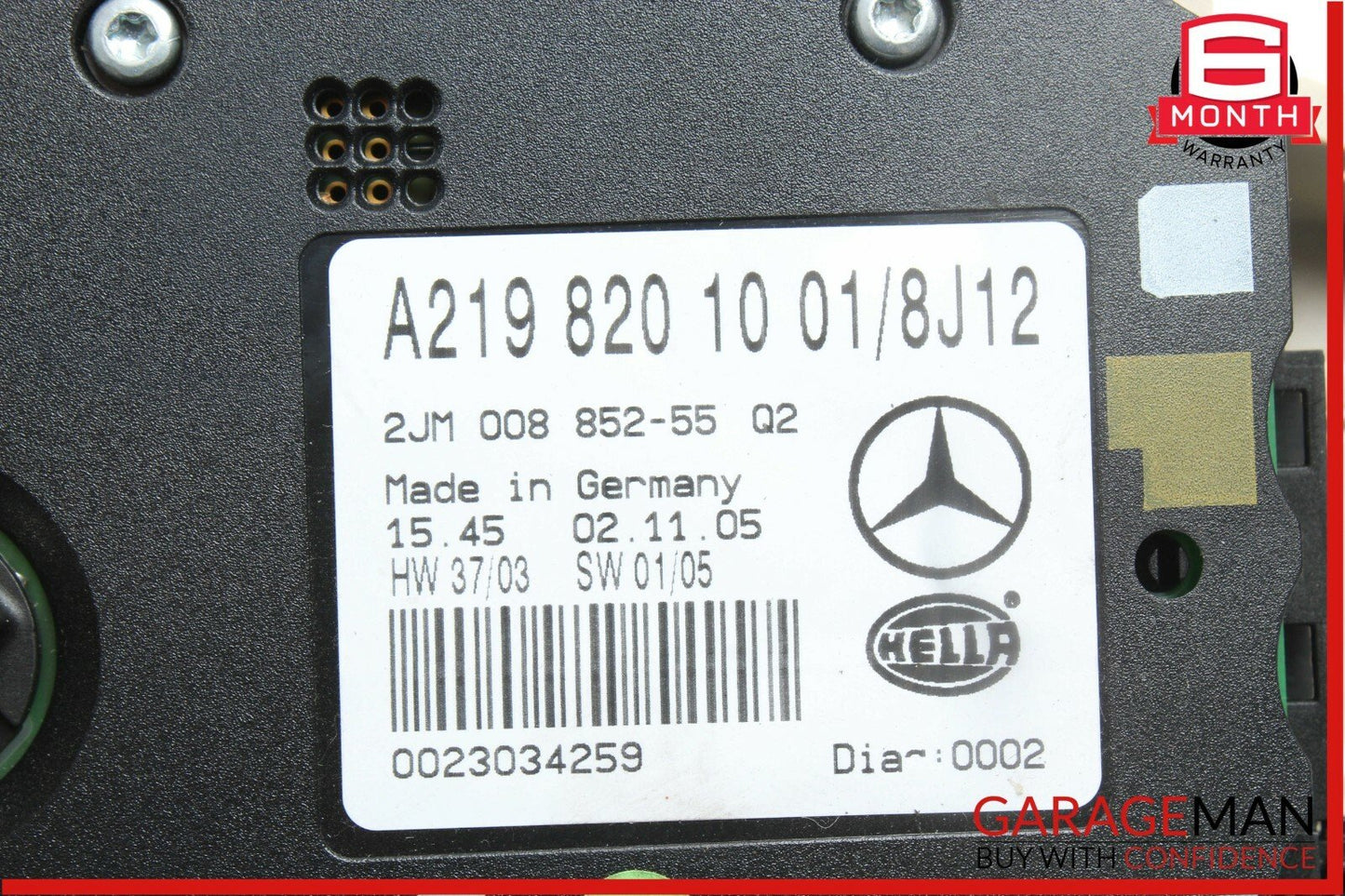 06-09 Mercedes W219 CLS500 CLS550 CLS63 AMG Dome Light Lamp 2198201001 OEM