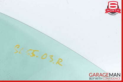 03-11 Mercedes R230 SL500 SL55 AMG Rear Right Side Door Quarter Window Glass OEM