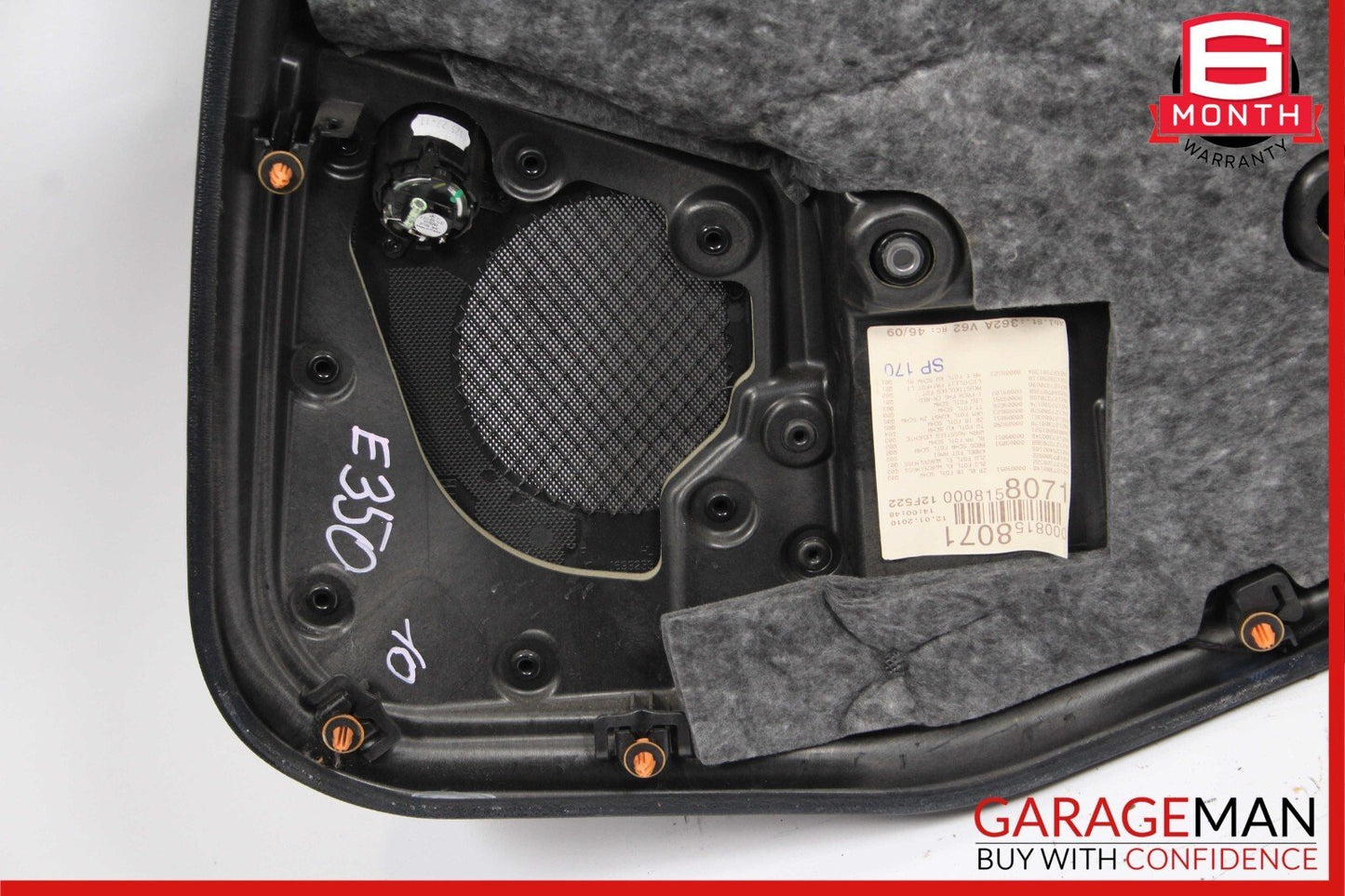 10-13 Mercedes W212 E350 E400 E550 Rear Left Side Interior Door Panel Black