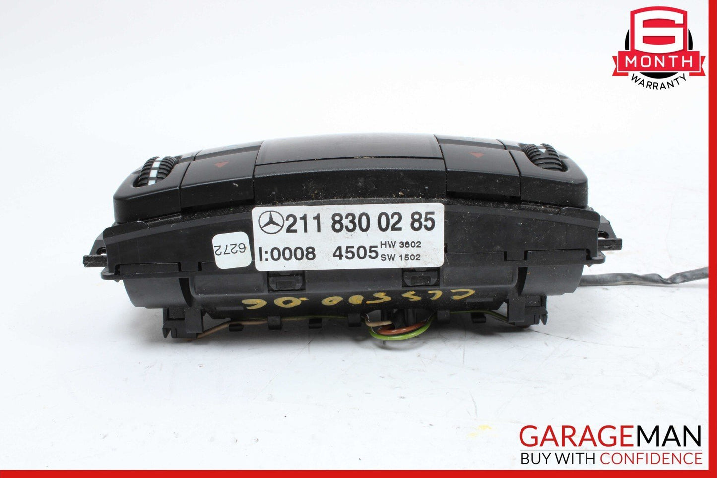 06-11 Mercedes W219 CLS500 E500 Rear AC Climate Control Switch 2118300285 OEM