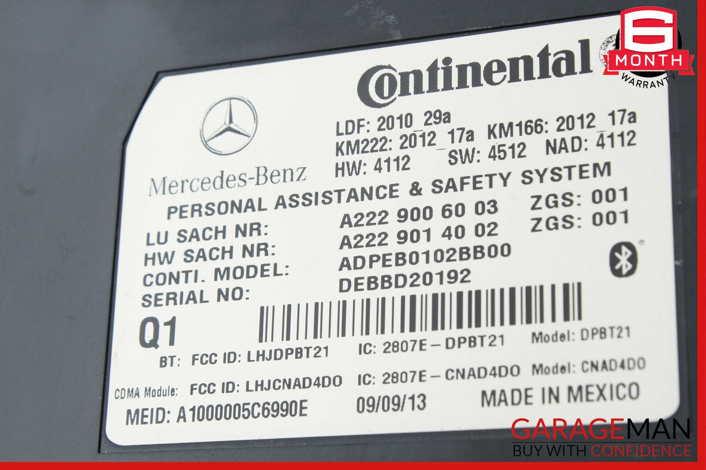 14-17 Mercedes W212 E550 C250 SL500 Communication Control Module 2229006003 OEM