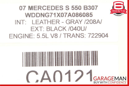07-09 Mercedes W221 S550 Front Right Passenger Side Window Switch Control Trim