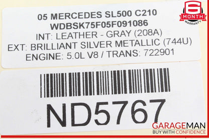 00-08 Mercedes R230 SL500 ABC Pressure Relief Valve Hydraulic Suspension OEM