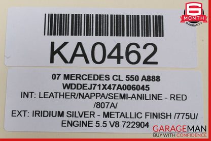07-10 Mercede W216 CL550 CL65 AMG Central Gateway Control Module 2215408845 OEM