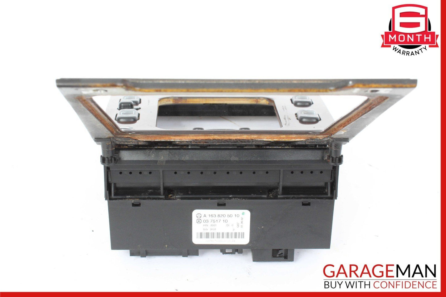 02-05 Mercedes W163 ML500 Center Console Shifter Window Switch Trim Bezel Wood